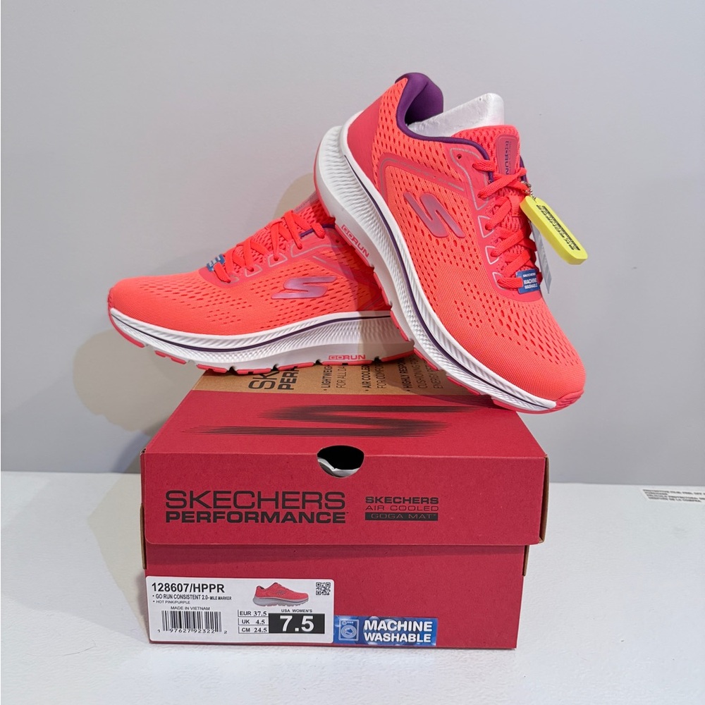 Skechers Pink and Purple Sneakers with Breathable Mesh